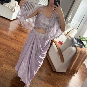 Lavender Shimmer Three-Piece Outfit